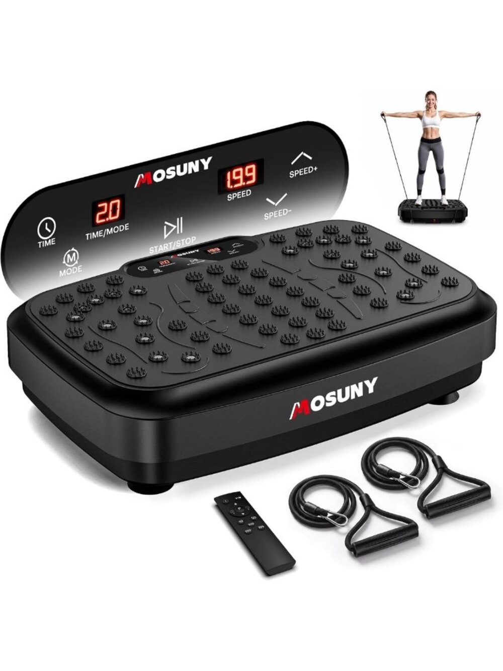 Vibration Plate Exercise Machine, 7 Modes Vibration Plate for Lymphatic Drainage